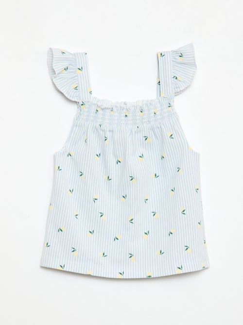 Pigiama corto top con volant + shorts - 2 pezzi - Kiabi