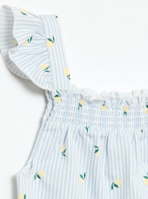 Pigiama corto top con volant + shorts - 2 pezzi - Kiabi