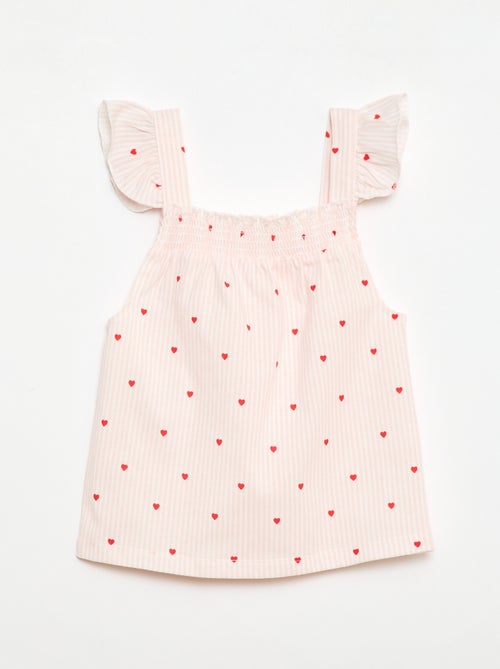 Pigiama corto top con volant + shorts - 2 pezzi - Kiabi