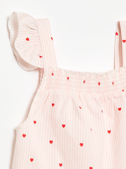 Pigiama corto top con volant + shorts - 2 pezzi - Kiabi