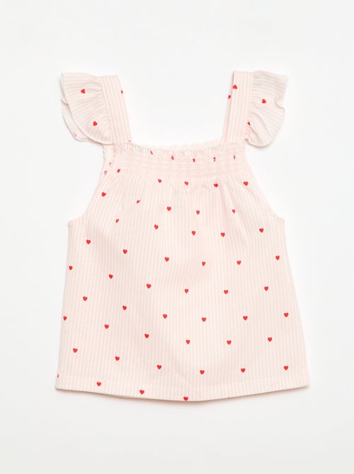 Pigiama corto top con volant + shorts - 2 pezzi - Kiabi