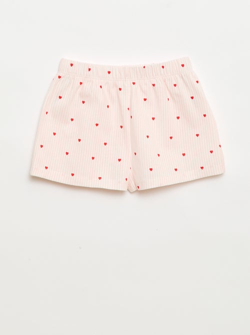 Pigiama corto top con volant + shorts - 2 pezzi - Kiabi