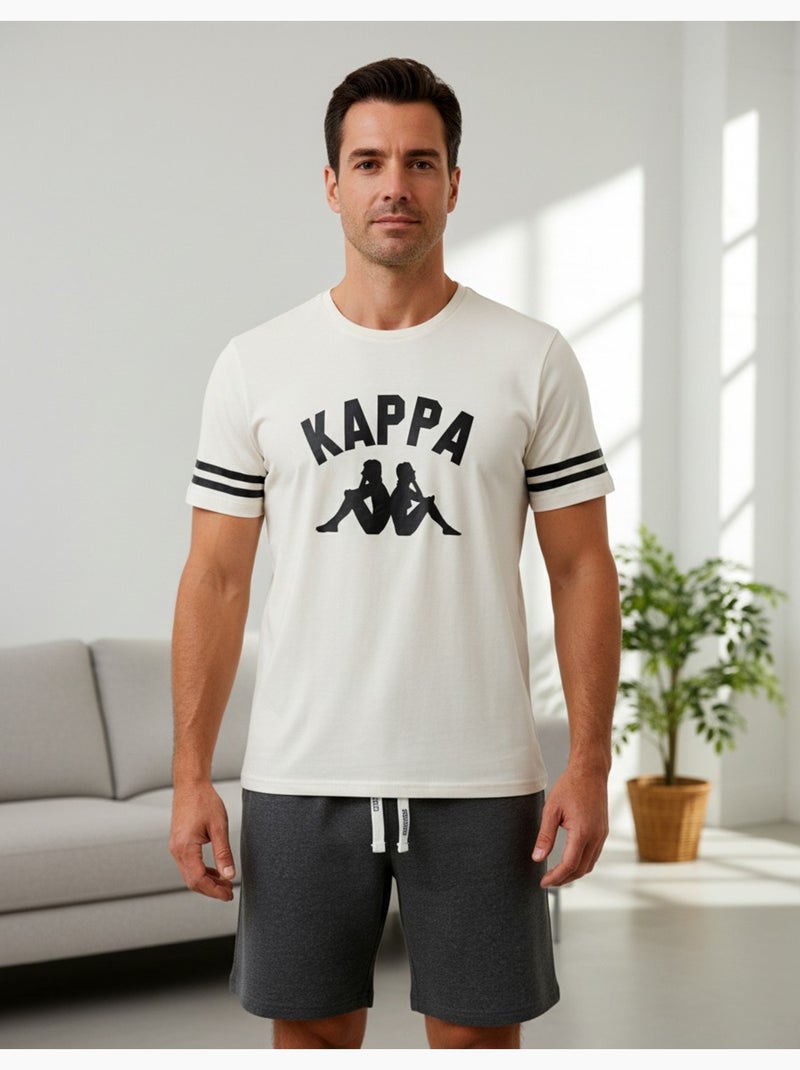 Pigiama Corto Uomo KAPPA Cotone Beige - Kiabi