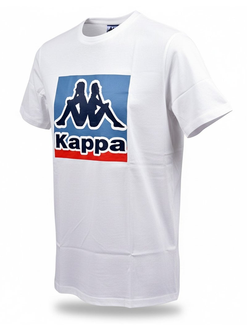 Pigiama Corto Uomo KAPPA Cotone Bianco Blu - Kiabi