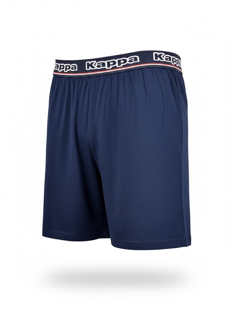Pigiama Corto Uomo KAPPA Cotone Bianco Blu - Kiabi
