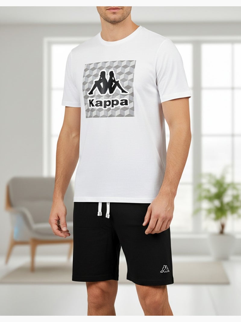 Pigiama Corto Uomo KAPPA Cotone Bianco - Kiabi