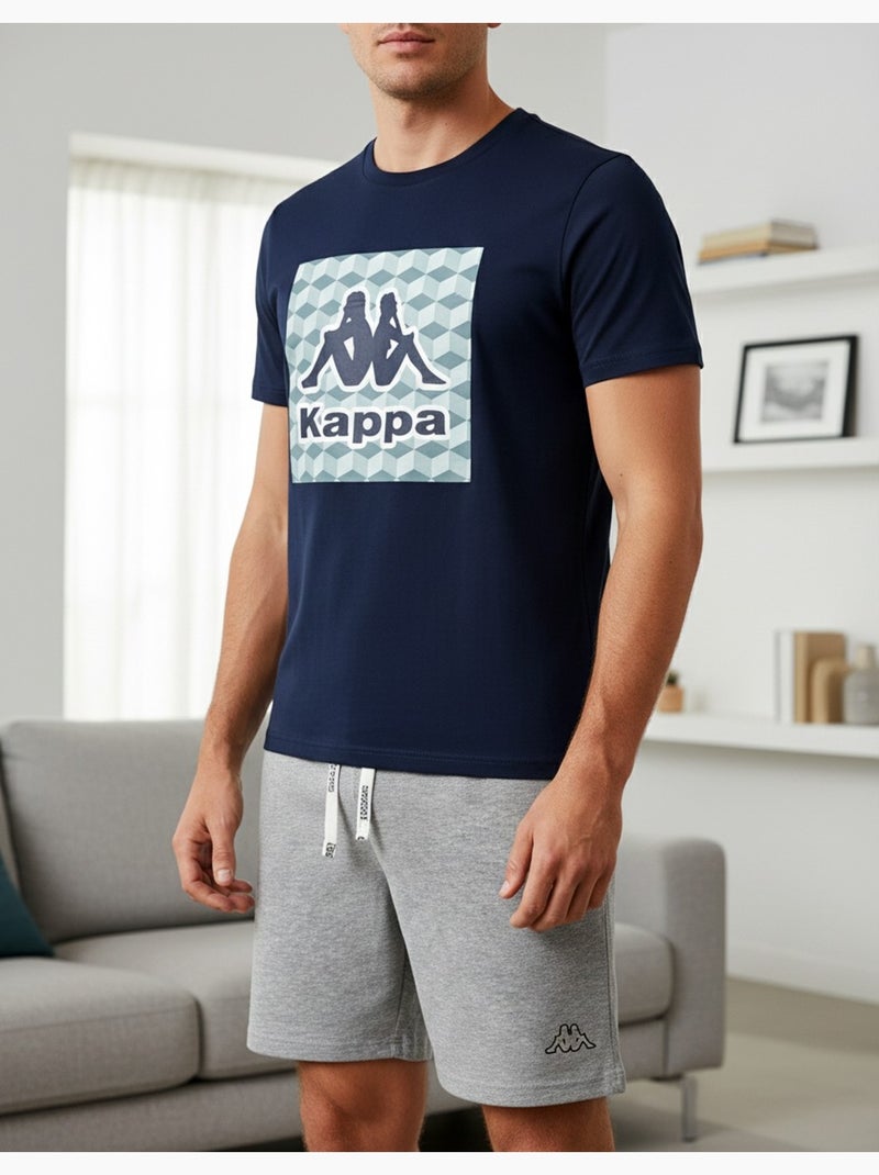 Pigiama Corto Uomo KAPPA Cotone Blu marino - Kiabi