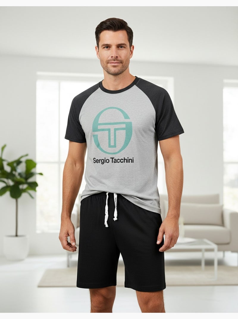 Pigiama Corto Uomo SERGIO TACCHINI Grigio grigio antracite - Kiabi