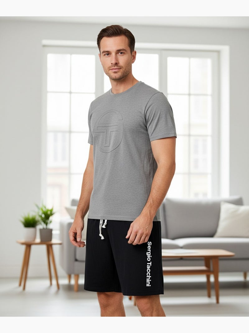 Pigiama Corto Uomo SERGIO TACCHINI Grigio nero grigio - Kiabi