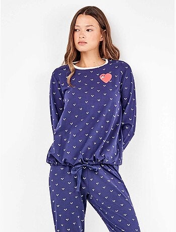 Pigiama cotone cuori