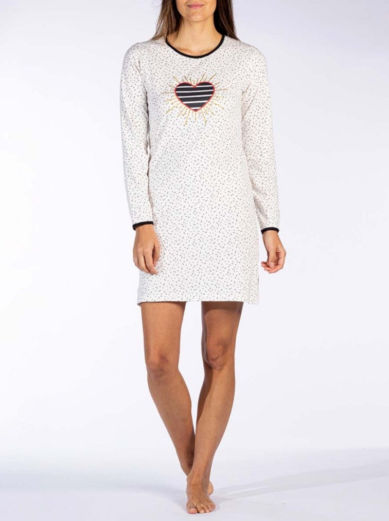 Pigiama cotone donna MELISSA BROWN Ecru - Kiabi