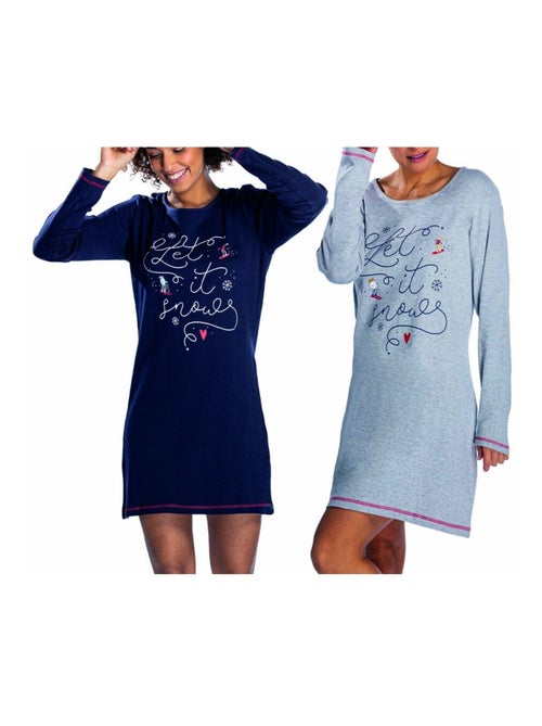 Pigiama cotone MELISSA BROWN - Confezione da 2 - Kiabi