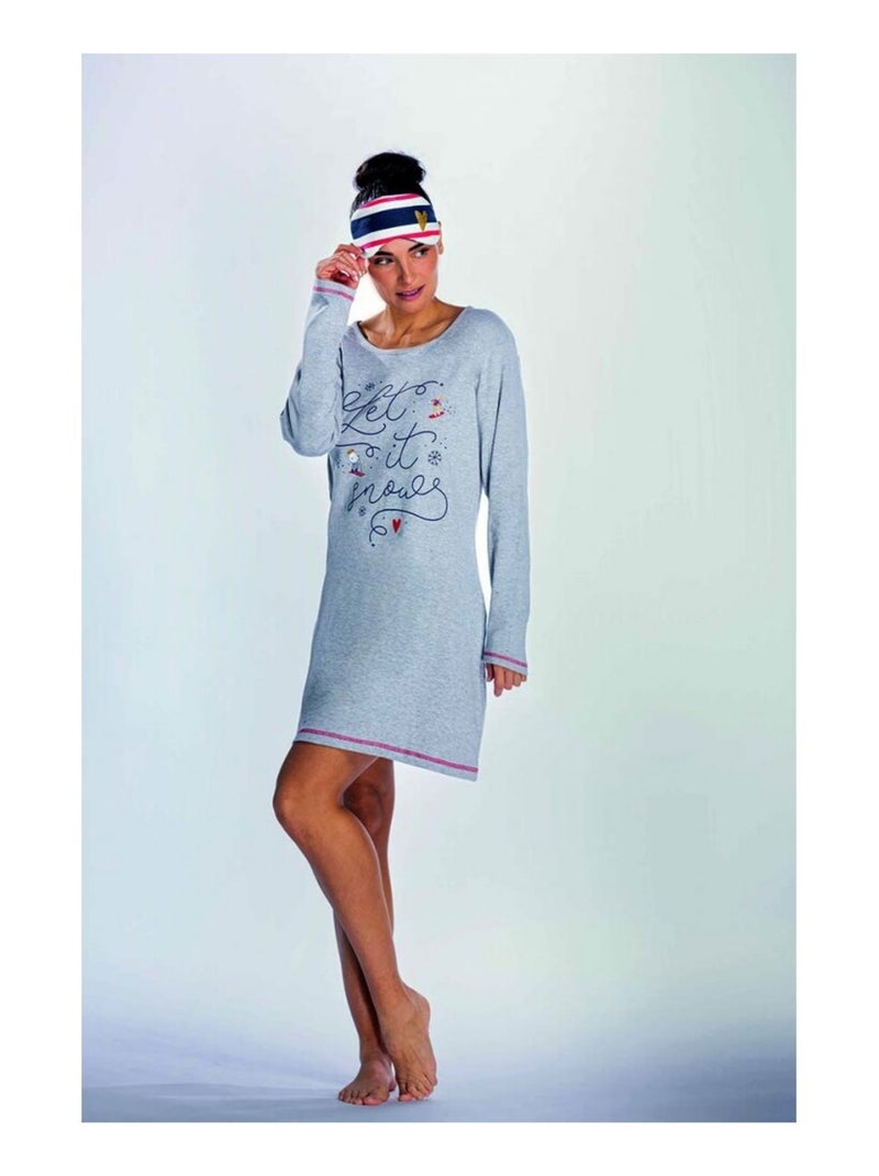 Pigiama cotone MELISSA BROWN - Confezione da 2 Blu grigio - Kiabi