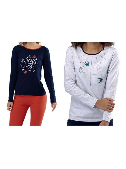 Pigiama COTONE MELISSA BROWN - Confezione da 2 - Kiabi