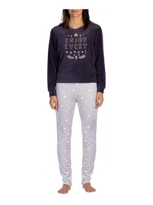 Pigiama cotone Melissa marrone MELISSA - Kiabi Pigiama cotone Melissa marrone MELISSA - Kiabi