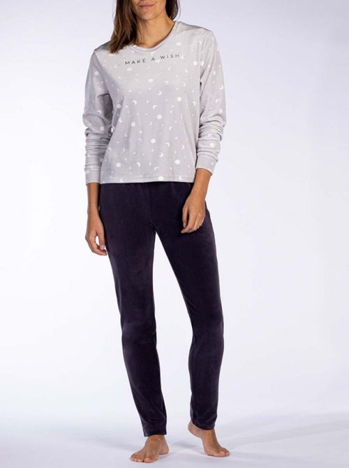 Pigiama cotone Melissa marrone MELISSA - Kiabi Pigiama cotone Melissa marrone MELISSA - Kiabi