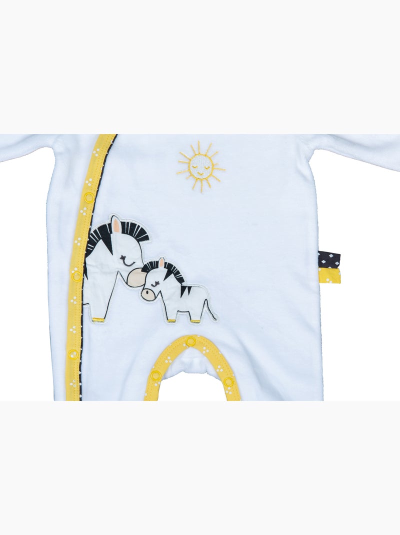 Pigiama da bambino a maniche lunghe in - sauthon Bianco Giallo - Kiabi
