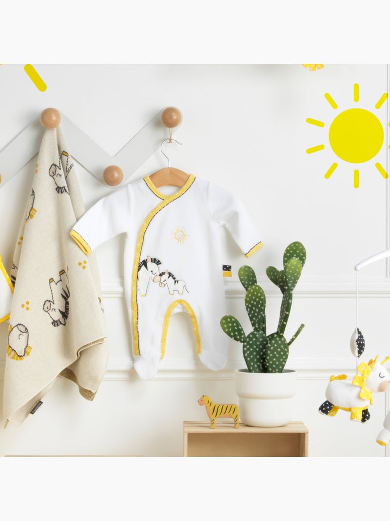 Pigiama da bambino a maniche lunghe in - sauthon Bianco Giallo - Kiabi