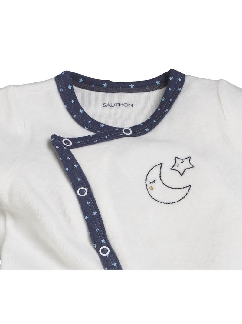 Pigiama da bambino in velluto a maniche - sauthon Bianco - Kiabi