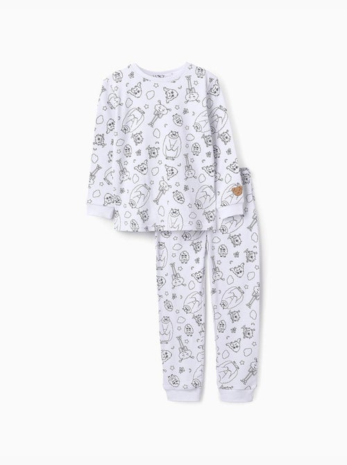 Pigiama da colorare  emozioni - Kiabi