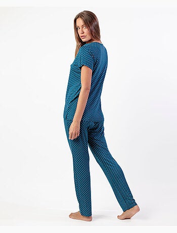 Pigiama da donna ADMAS CLASSIC a maniche corte con pizzo a pois