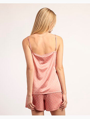 Pigiama da donna ADMAS CLASSIC Bloom Dots Satin Strap