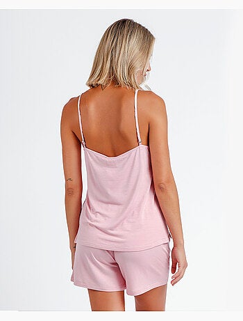 Pigiama da donna ADMAS CLASSIC con canotta in raso e fascia