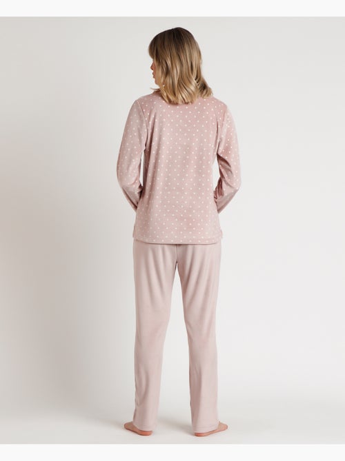 Pigiama da donna ADMAS CLASSIC in velluto a maniche lunghe con pois e pizzo - Kiabi Pigiama da donna ADMAS CLASSIC in velluto a maniche lunghe con pois e pizzo - Kiabi