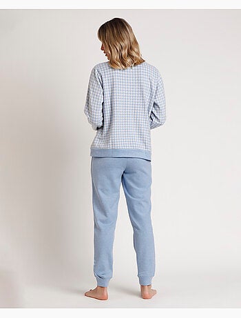 Pigiama da donna ADMAS Dream a maniche lunghe in maglia Milano aperta