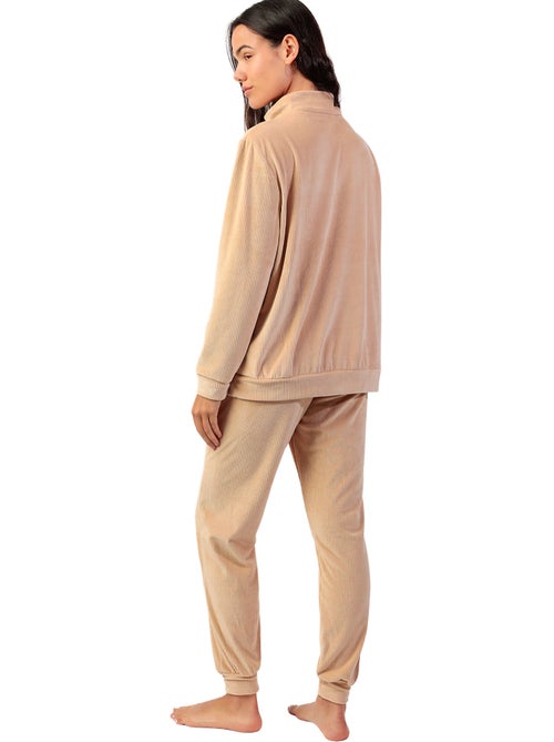 Pigiama da donna ADMAS HOME in velluto a maniche lunghe con cerniera - Kiabi Pigiama da donna ADMAS HOME in velluto a maniche lunghe con cerniera - Kiabi