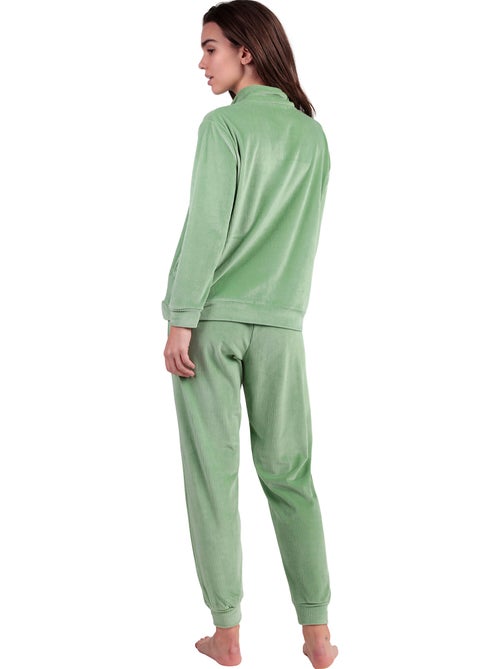 Pigiama da donna ADMAS HOME in velluto a maniche lunghe con cerniera - Kiabi Pigiama da donna ADMAS HOME in velluto a maniche lunghe con cerniera - Kiabi
