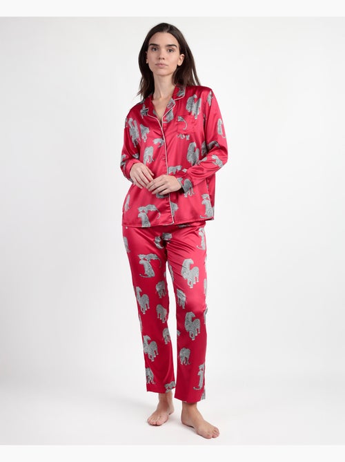 Pigiama da donna ADMAS LUXURY in raso con maniche lunghe Jungle Fever - Kiabi Pigiama da donna ADMAS LUXURY in raso con maniche lunghe Jungle Fever - Kiabi