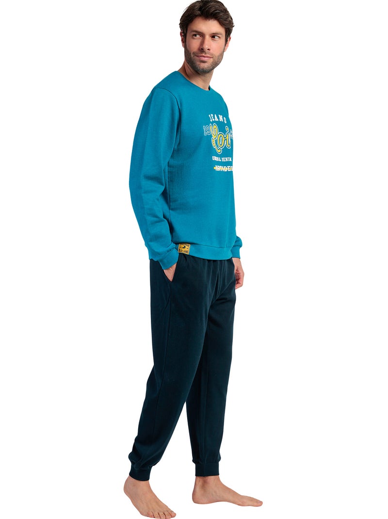 Pigiama da neve in peluche a maniche lunghe da uomo LOIS Blu - Kiabi