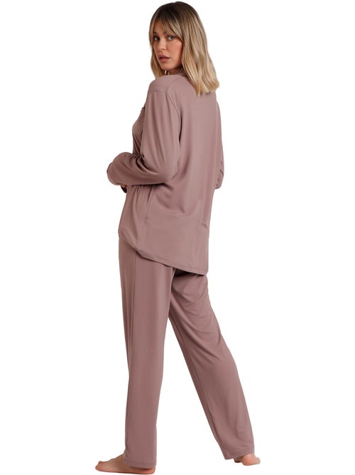 Pigiama da notte aperto morbido a maniche lunghe da donna ADMAS CLASSIC - Kiabi
