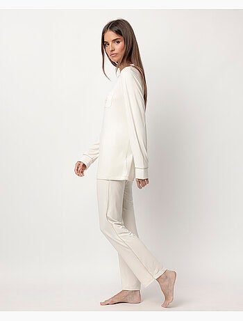 Pigiama da notte morbido a maniche lunghe da donna ADMAS CLASSIC