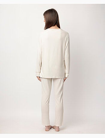 Pigiama da notte morbido a maniche lunghe da donna ADMAS CLASSIC