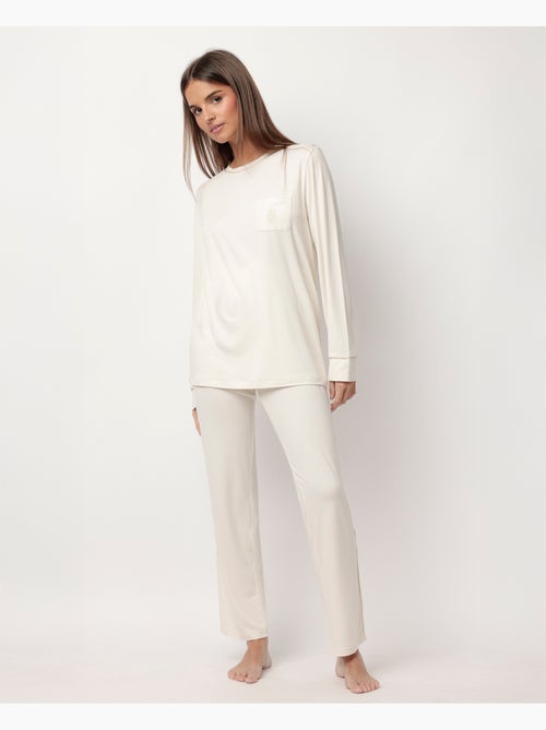 Pigiama da notte morbido a maniche lunghe da donna ADMAS CLASSIC - Kiabi Pigiama da notte morbido a maniche lunghe da donna ADMAS CLASSIC - Kiabi