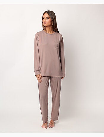 Pigiama da notte morbido a maniche lunghe da donna ADMAS CLASSIC