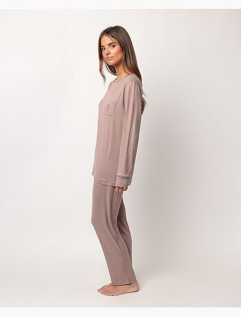 Pigiama da notte morbido a maniche lunghe da donna ADMAS CLASSIC