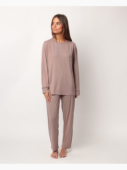 Pigiama da notte morbido a maniche lunghe da donna ADMAS CLASSIC - Kiabi Pigiama da notte morbido a maniche lunghe da donna ADMAS CLASSIC - Kiabi