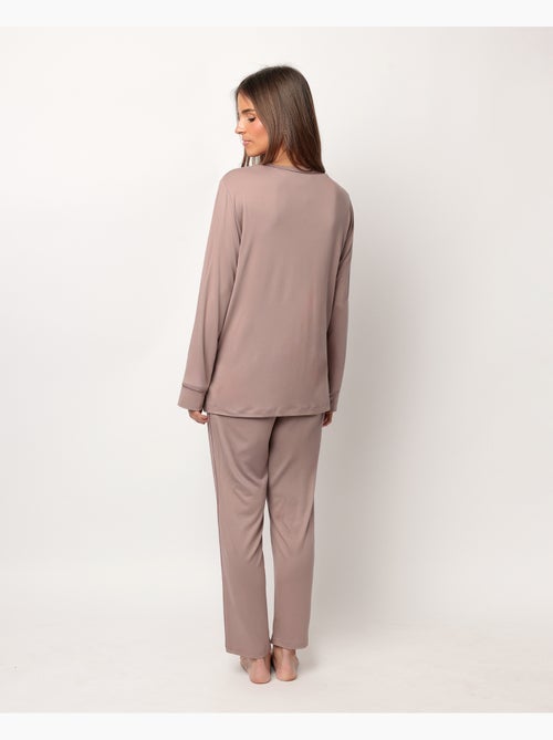 Pigiama da notte morbido a maniche lunghe da donna ADMAS CLASSIC - Kiabi Pigiama da notte morbido a maniche lunghe da donna ADMAS CLASSIC - Kiabi
