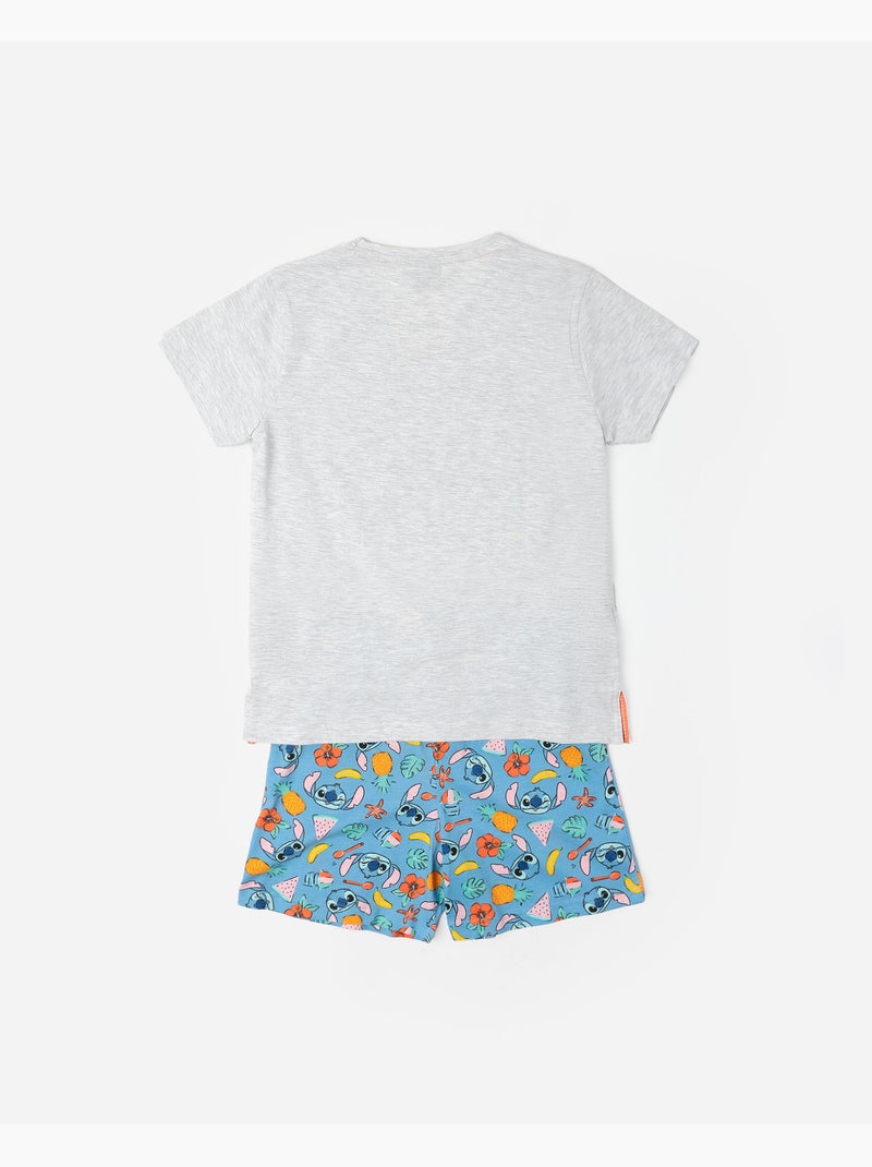 Pigiama da spiaggia a maniche corte DISNEY Stitch per bambini Grigio melangiato - Kiabi