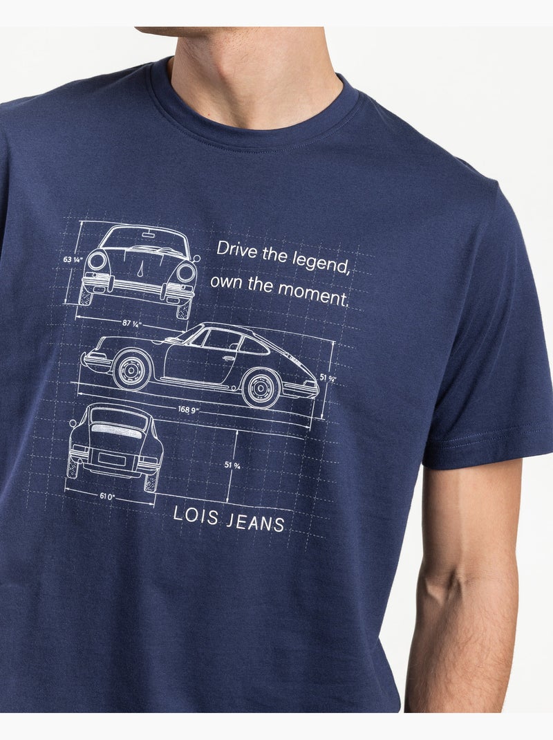 Pigiama da uomo a maniche corte LOIS Blu marino - Kiabi