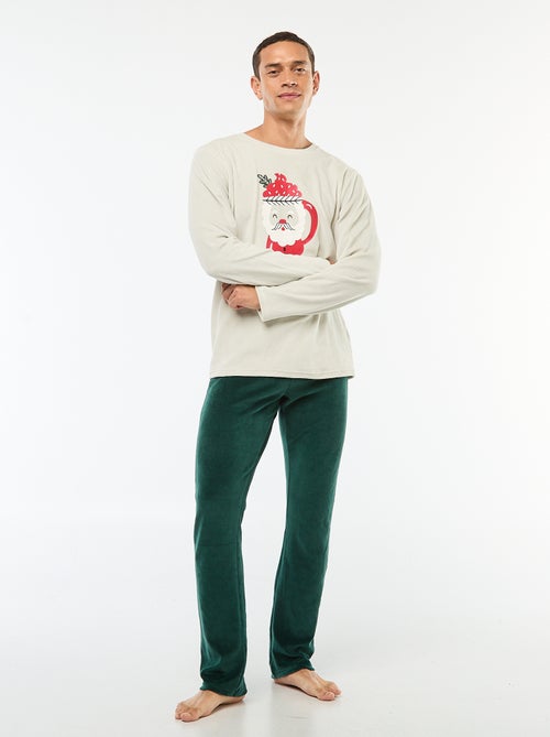Pigiama da uomo motivo Babbo Natale - Kiabi
