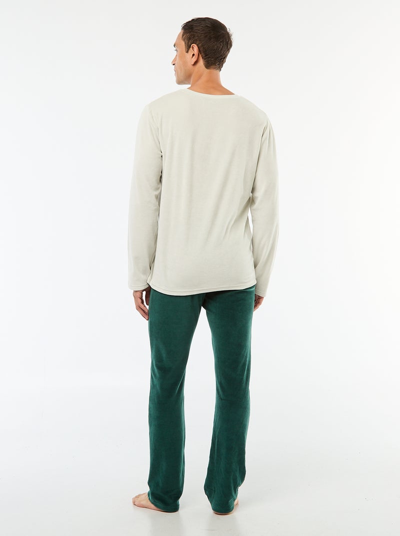 Pigiama da uomo motivo Babbo Natale Verde - Kiabi