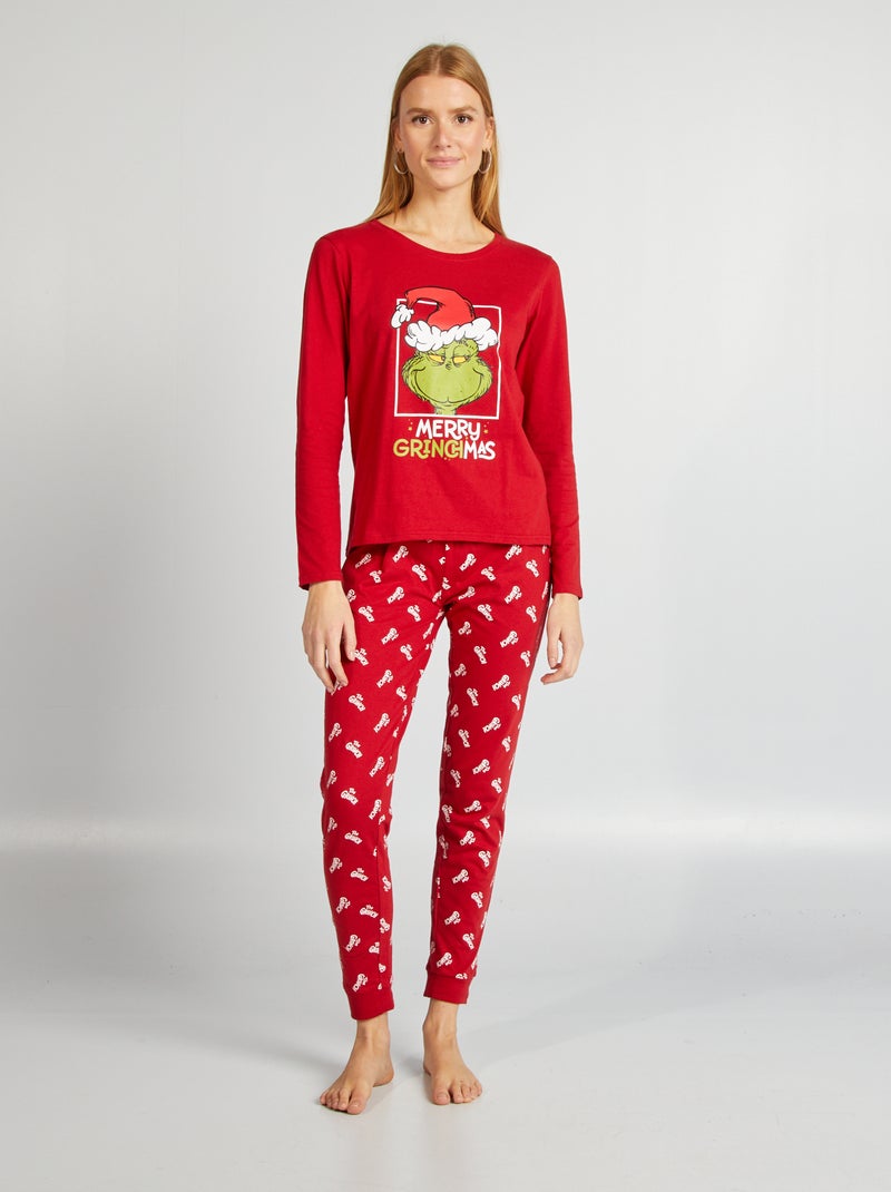 Pigiama di Natale 'Grinch' ROSSO - Kiabi