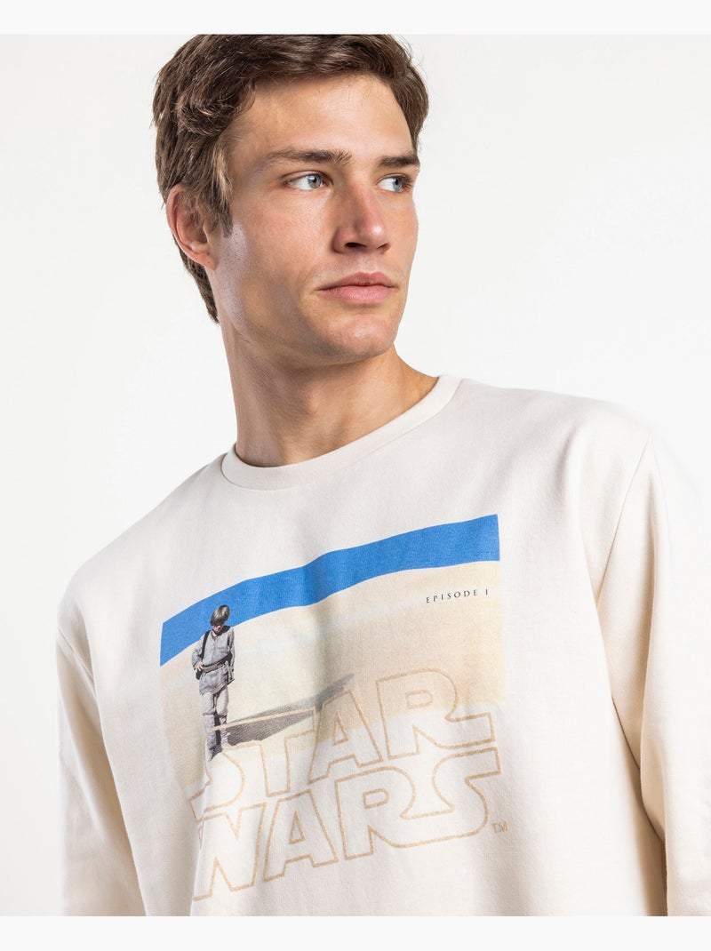 Pigiama di peluche a maniche lunghe da uomo STAR WARS Episodio I Ecru - Kiabi