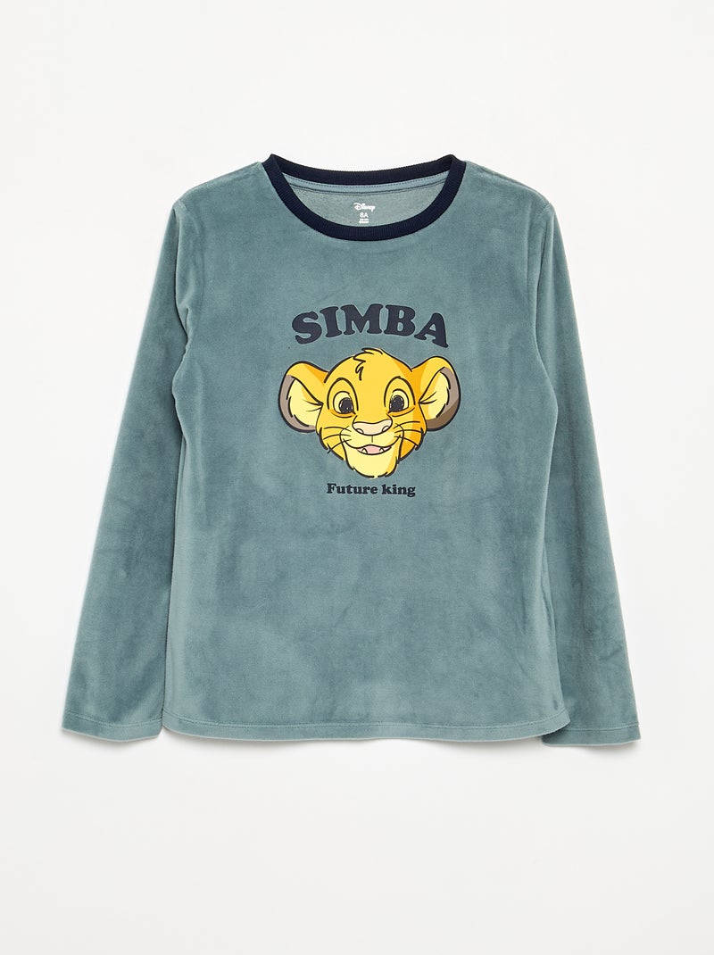 Pigiama 'Disney' 2 pezzi in pile - Felpa + pantaloni Blu - Kiabi