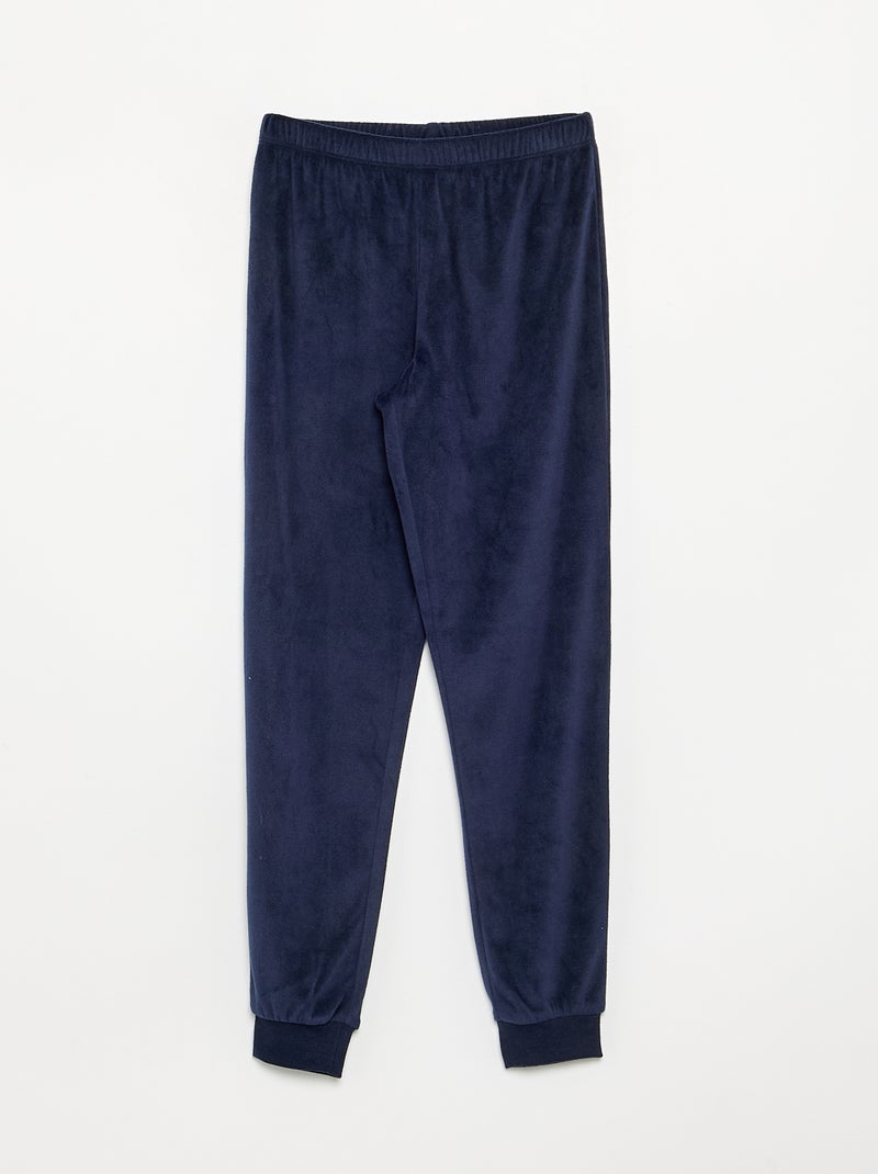 Pigiama 'Disney' 2 pezzi in pile - Felpa + pantaloni Blu - Kiabi