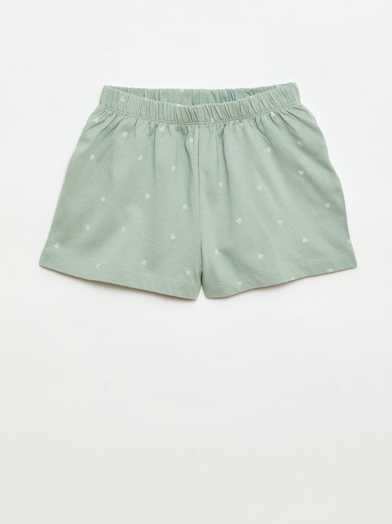 Pigiama 'Disney' 2 pezzi: pantaloncino e T-shirt Verde - Kiabi